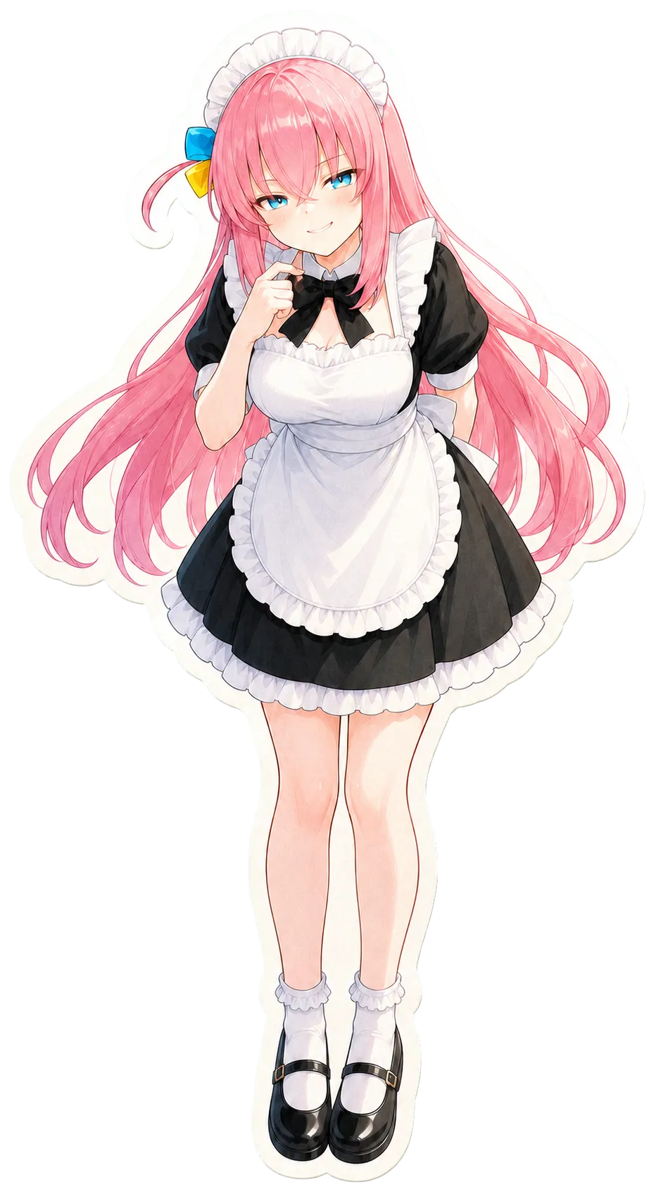 Bocchi 二号剪纸人物贴纸，前倾恶作剧坏笑