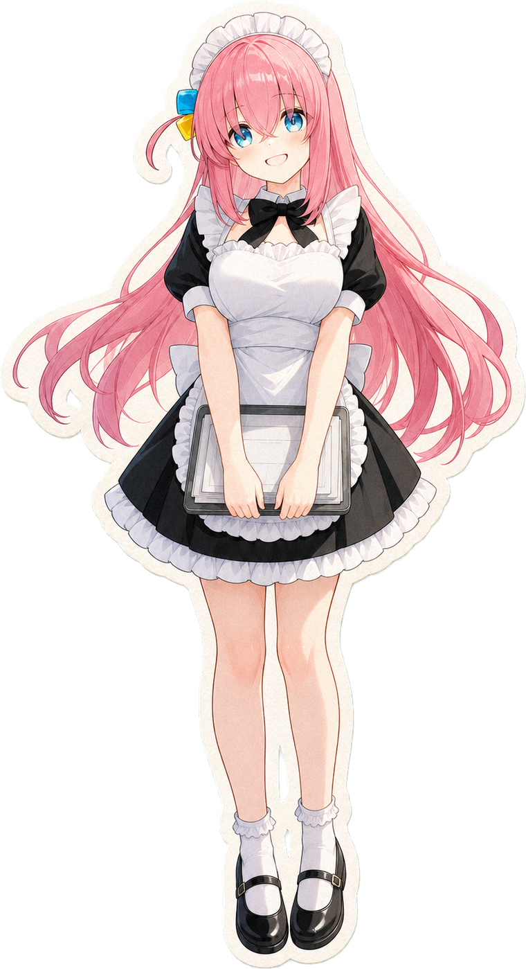 Bocchi 一号剪纸人物贴纸