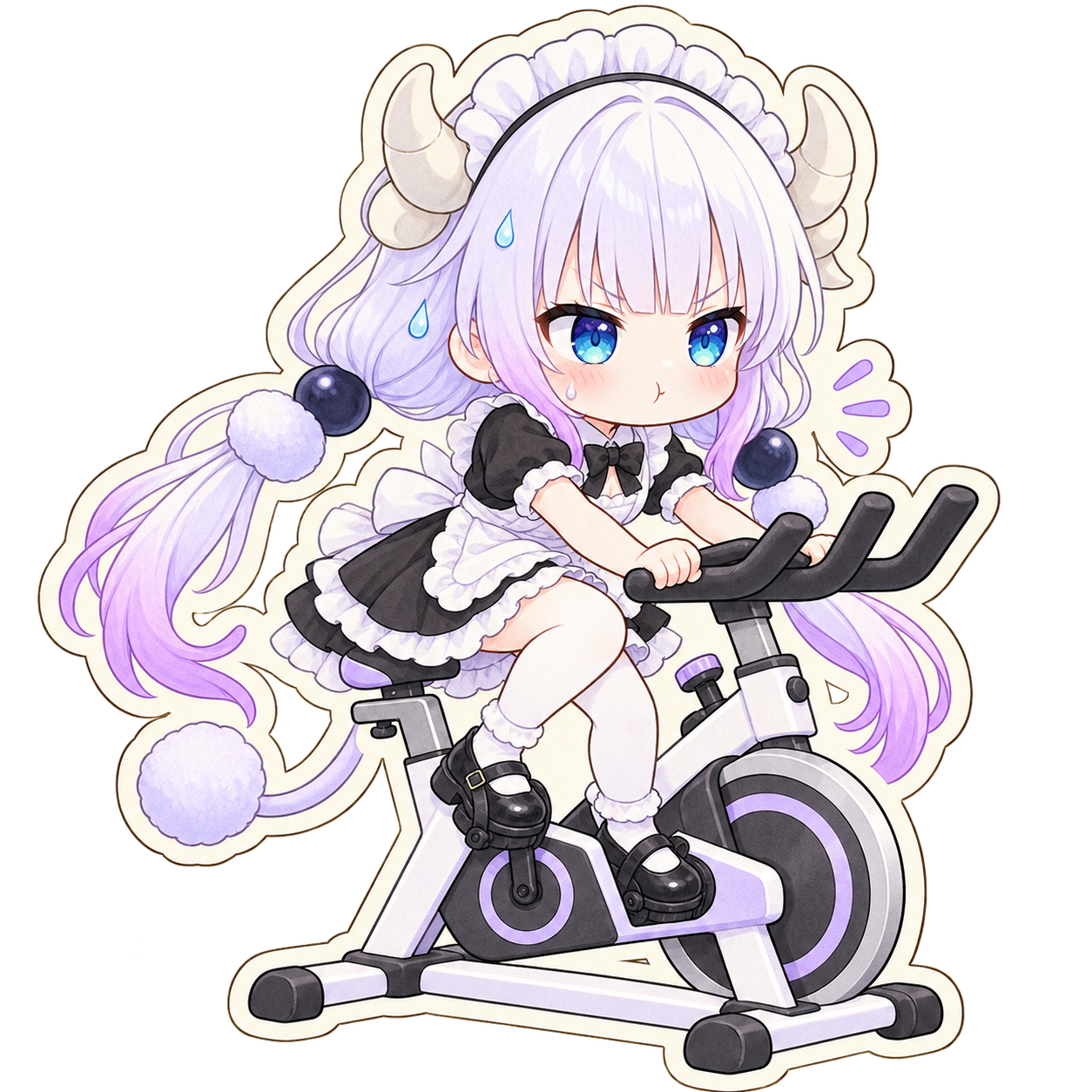 Kanna 努力踩动感单车